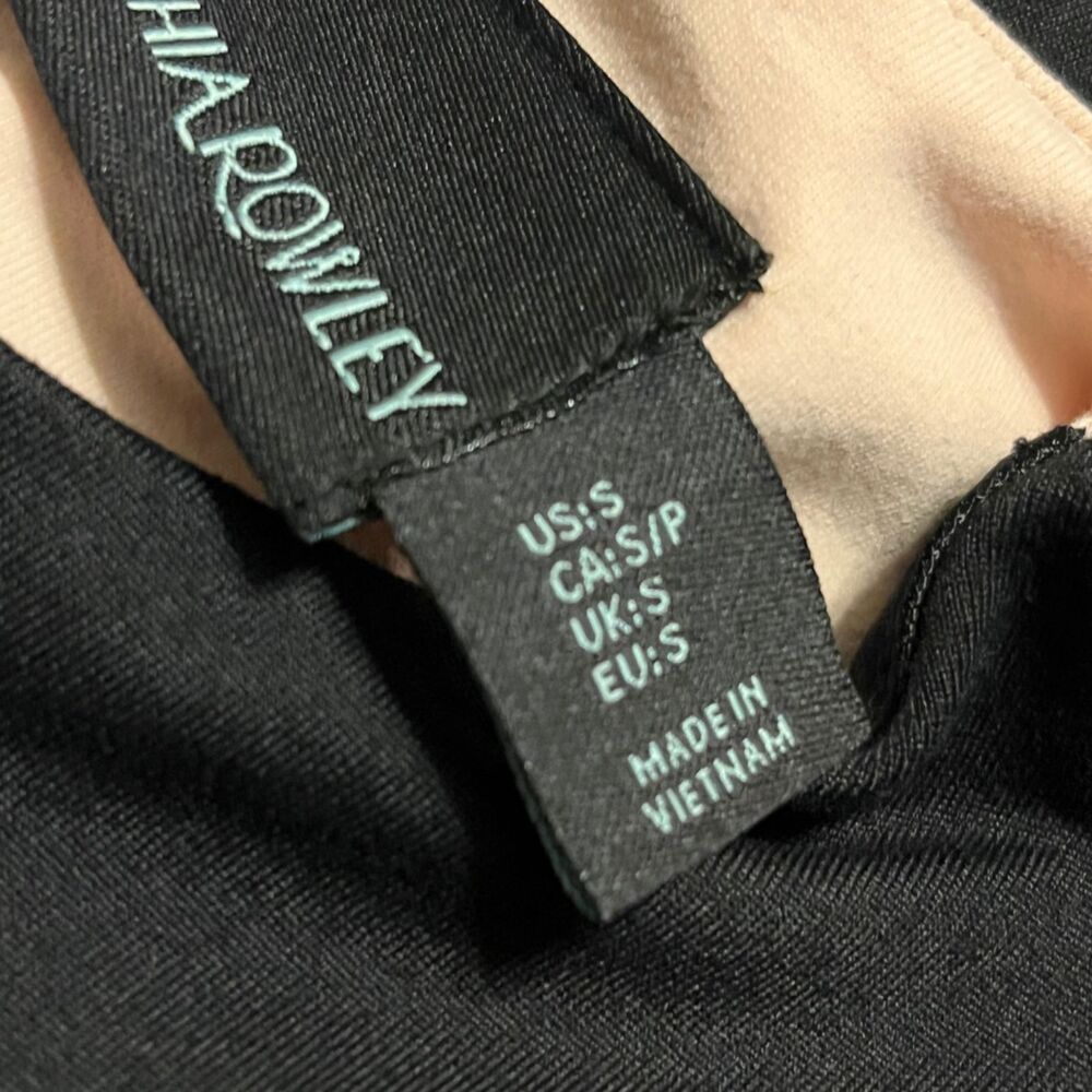 CYNTHIA ROWLEY BLACK FIT & FLARE DRESS CUTOUT DETAIL S EUC! - Picture 9 of 14
